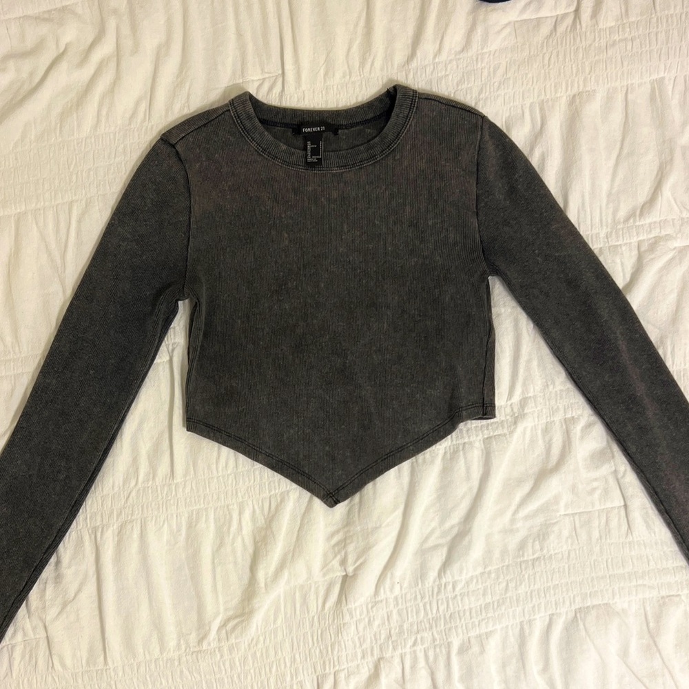 forever 21 black crop top